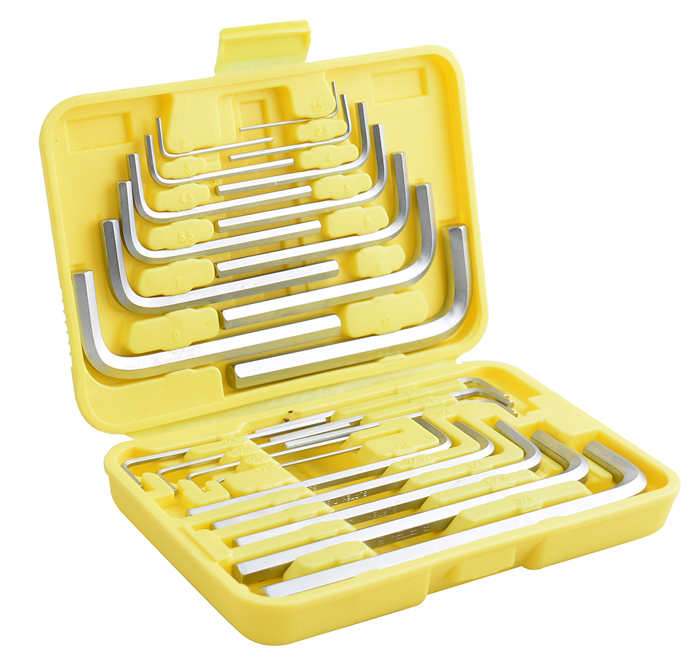 Juego de 25 llaves hexagonales tipo "L", combinadas