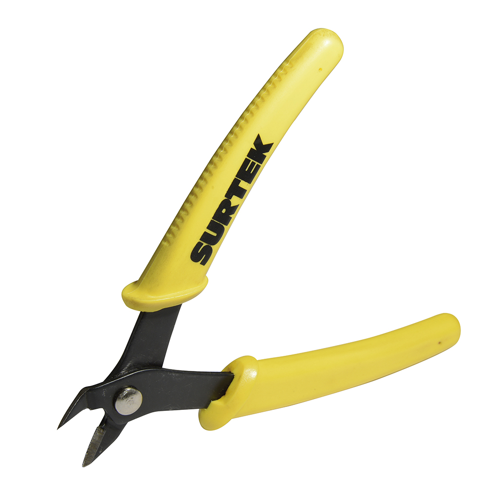 Mini pinza con mango bimaterial para electrónica de 5", corte diagonal
