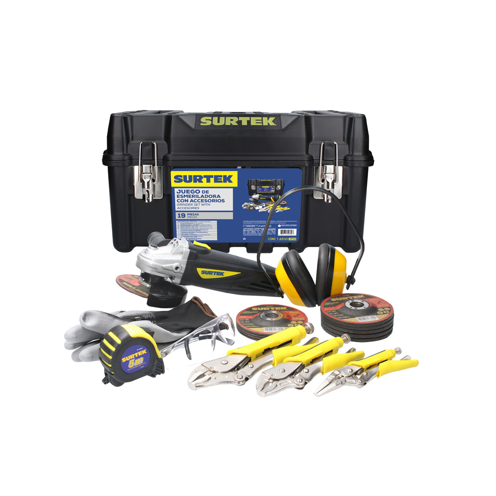 [JP19] Juego combinado de herramienta con mini esmeriladora, 19 piezas