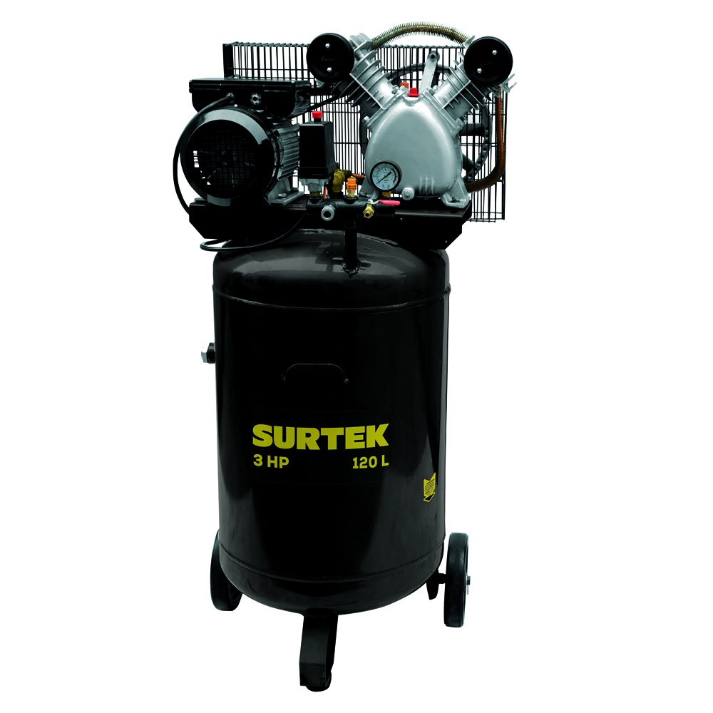 Compresor de aire eléctrico con transmisión de banda vertical 120 Lt 3 HP 127 V