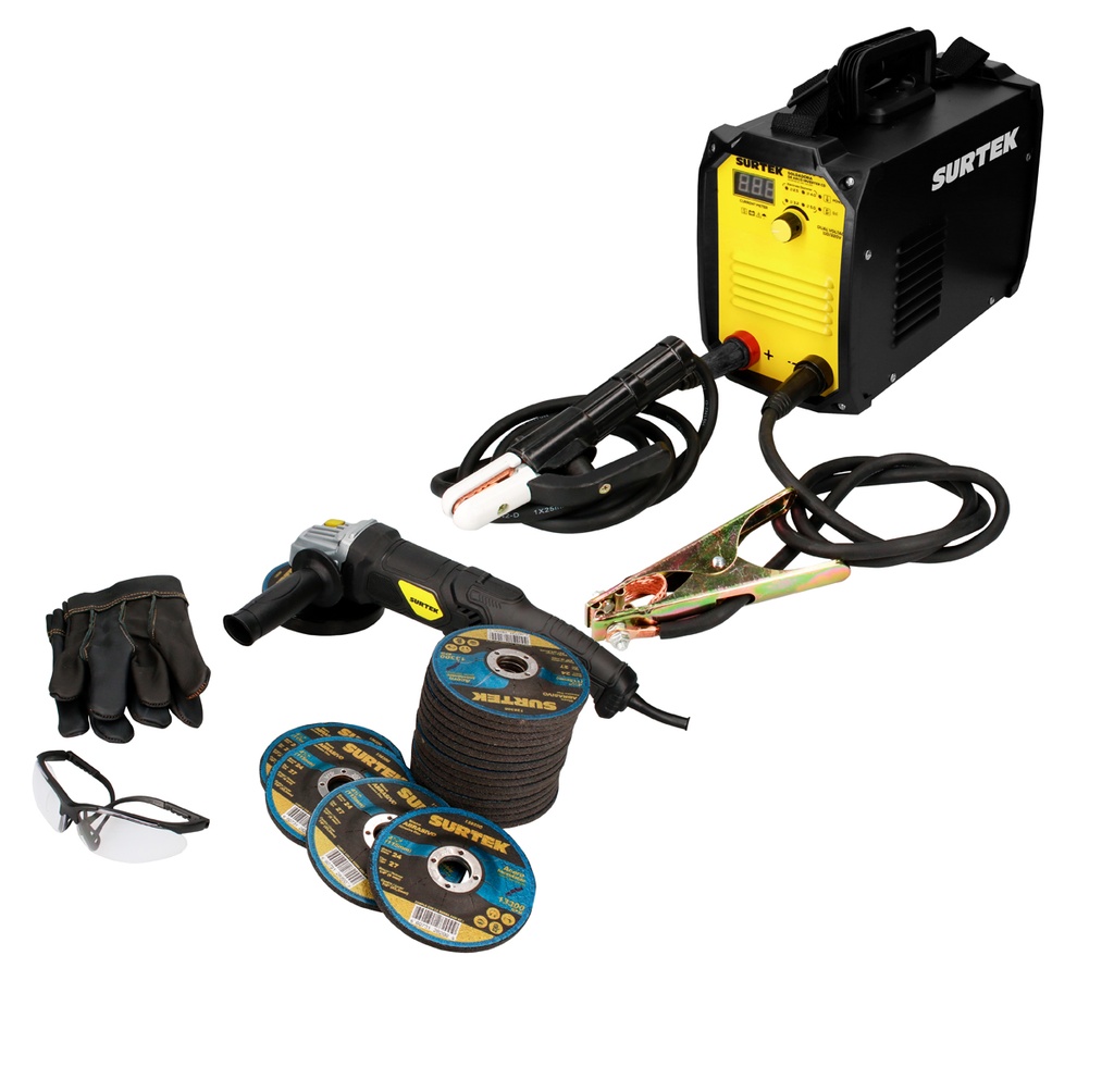 [JSE24] Juego de soldadora y esmeriladora con accesorios, 24 piezas