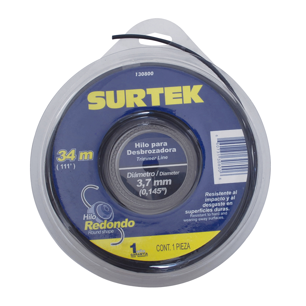 Nailon para desbrozadora doble blíster, 3.7 mm x 34 m