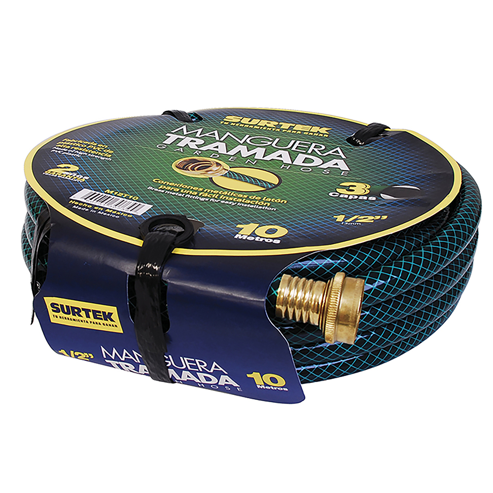[M58T20] Manguera para jardín tramada en rollo verde 5/8", 20 m