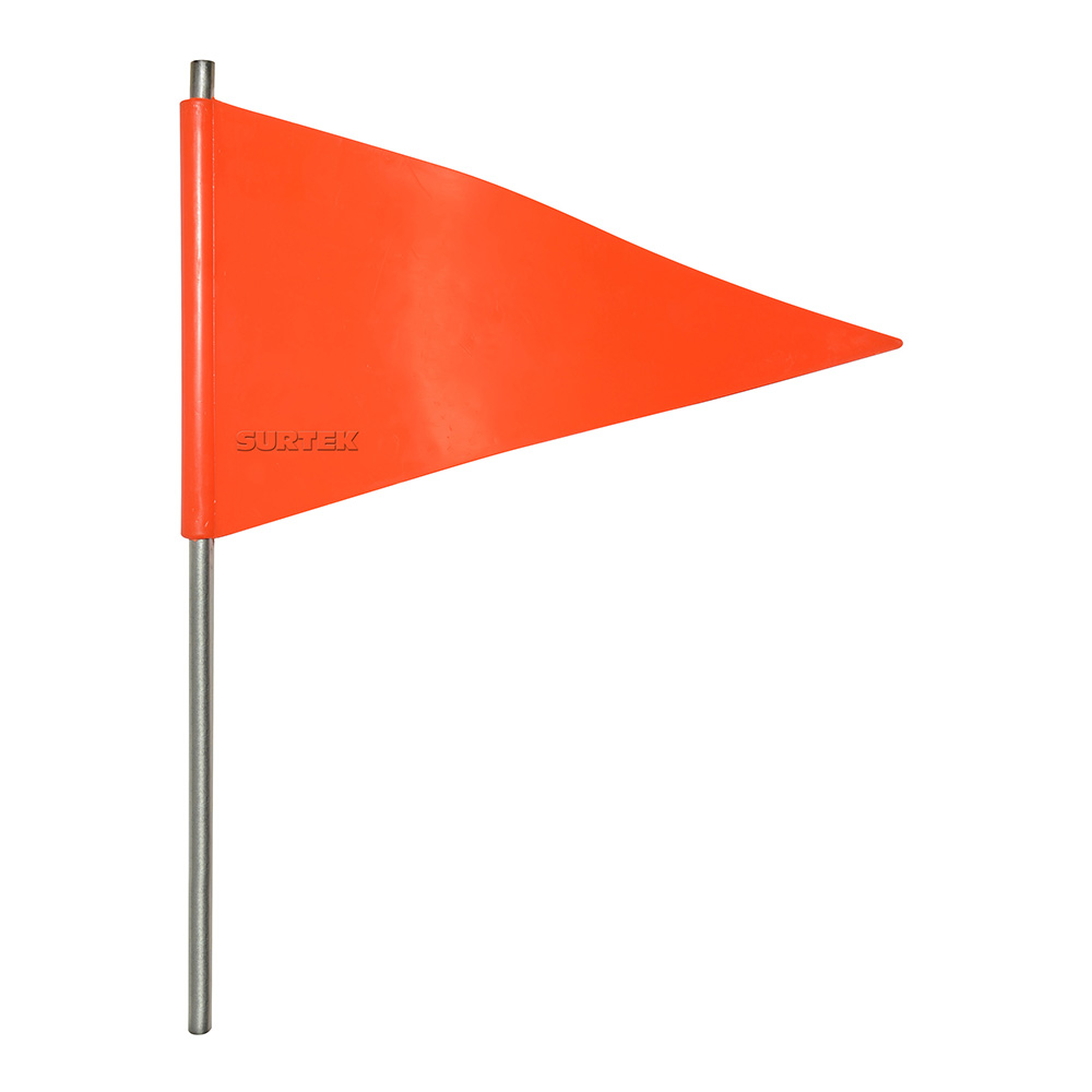 Banderín para señalización con vástago de acero galvanizado