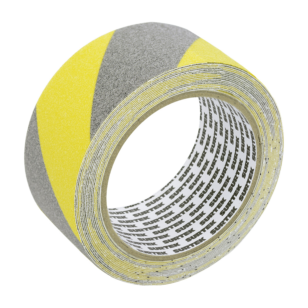 [137369] Cinta antiderrapante ancho 50 mm de 5 m, color amarillo/gris