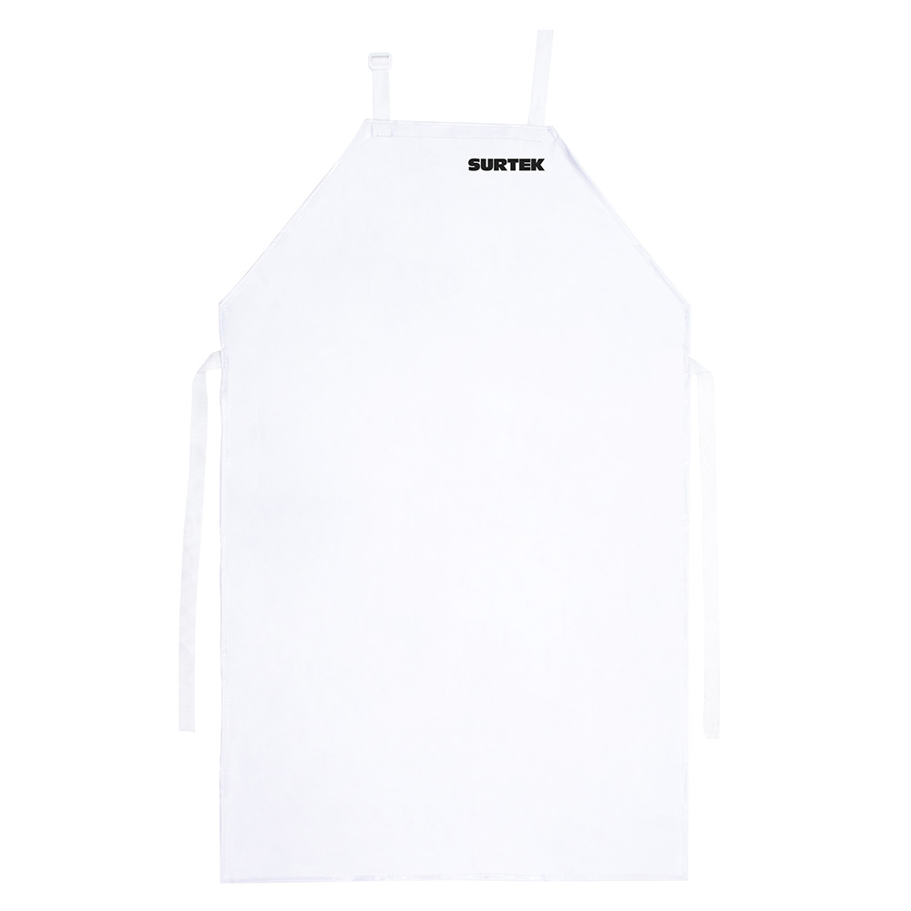 Mandil de PVC dieléctrico color blanco, 1.10 m
