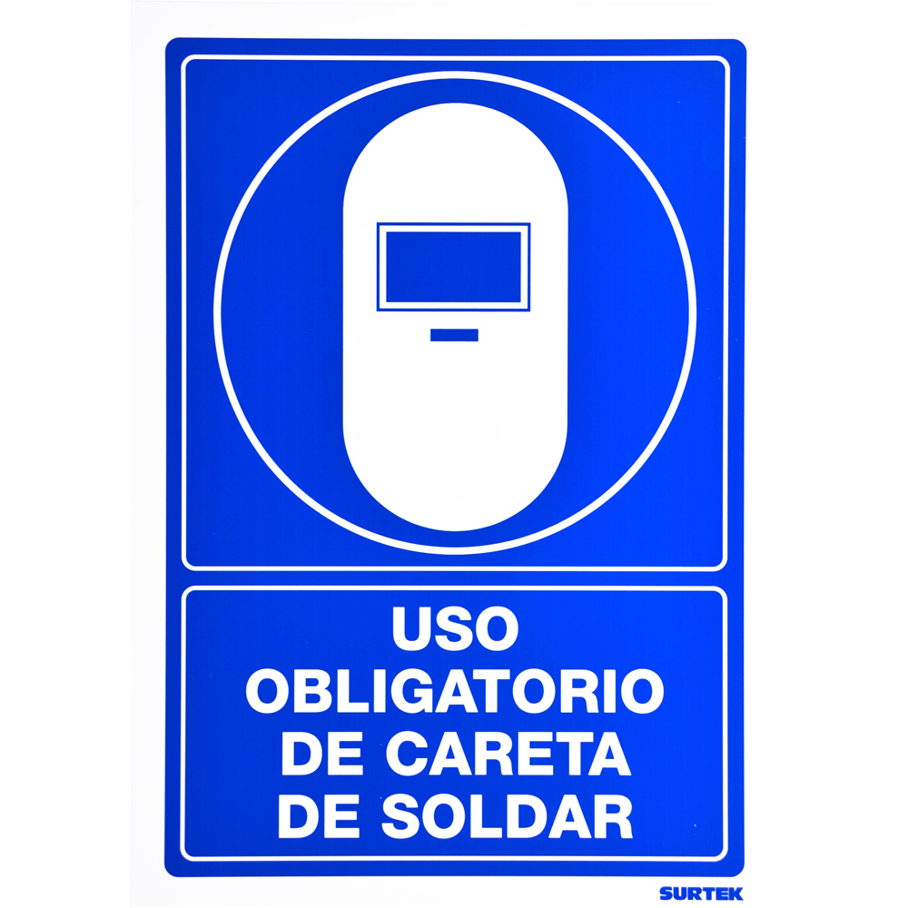 [SES17] Señal "Uso obligatorio de careta de soldar"