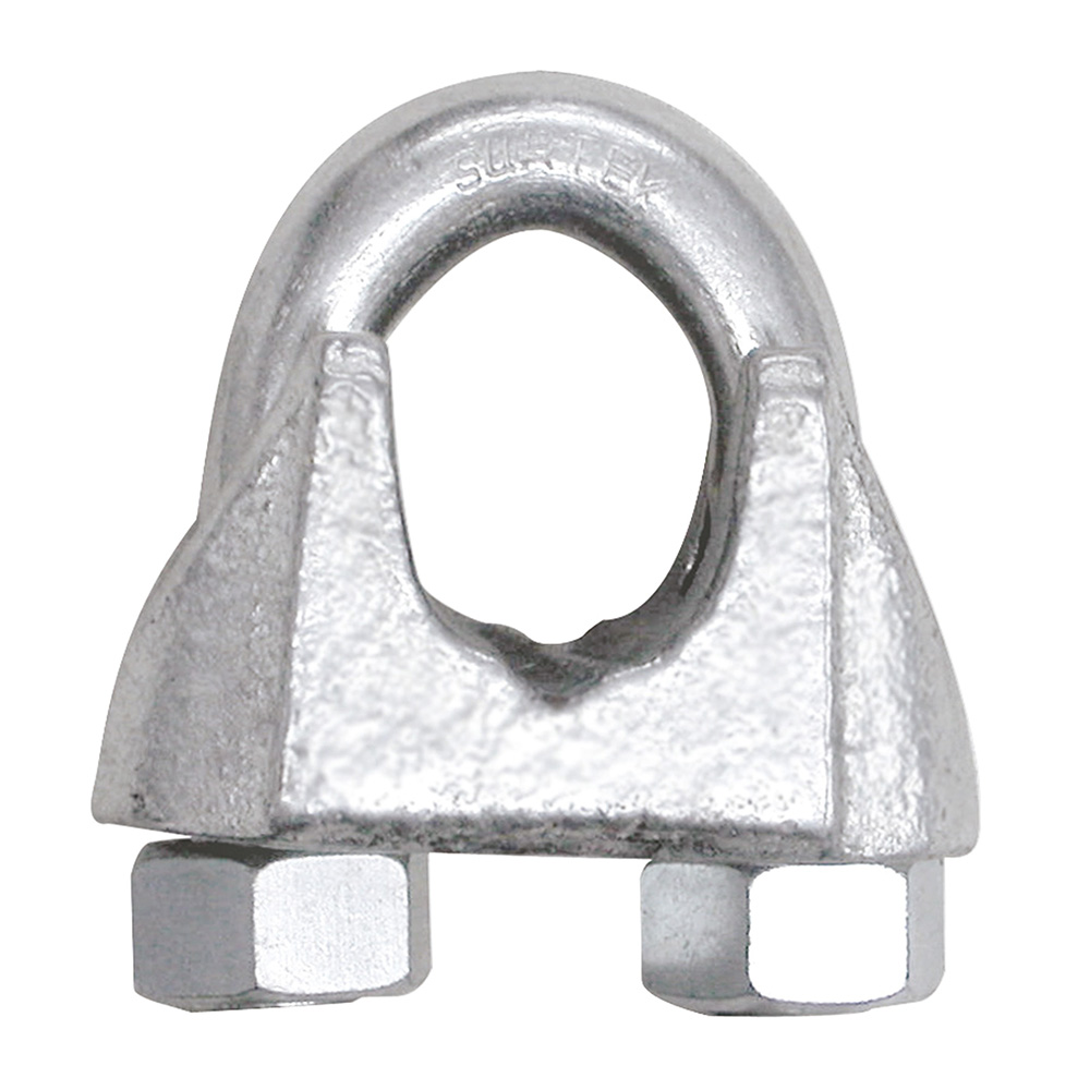 Perro de hierro maleable para cable de acero 1/4"