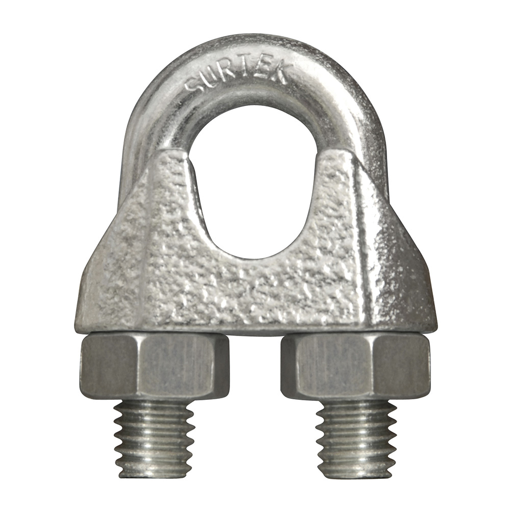 Perro de hierro maleable para cable de acero tipo alemán 1/8"