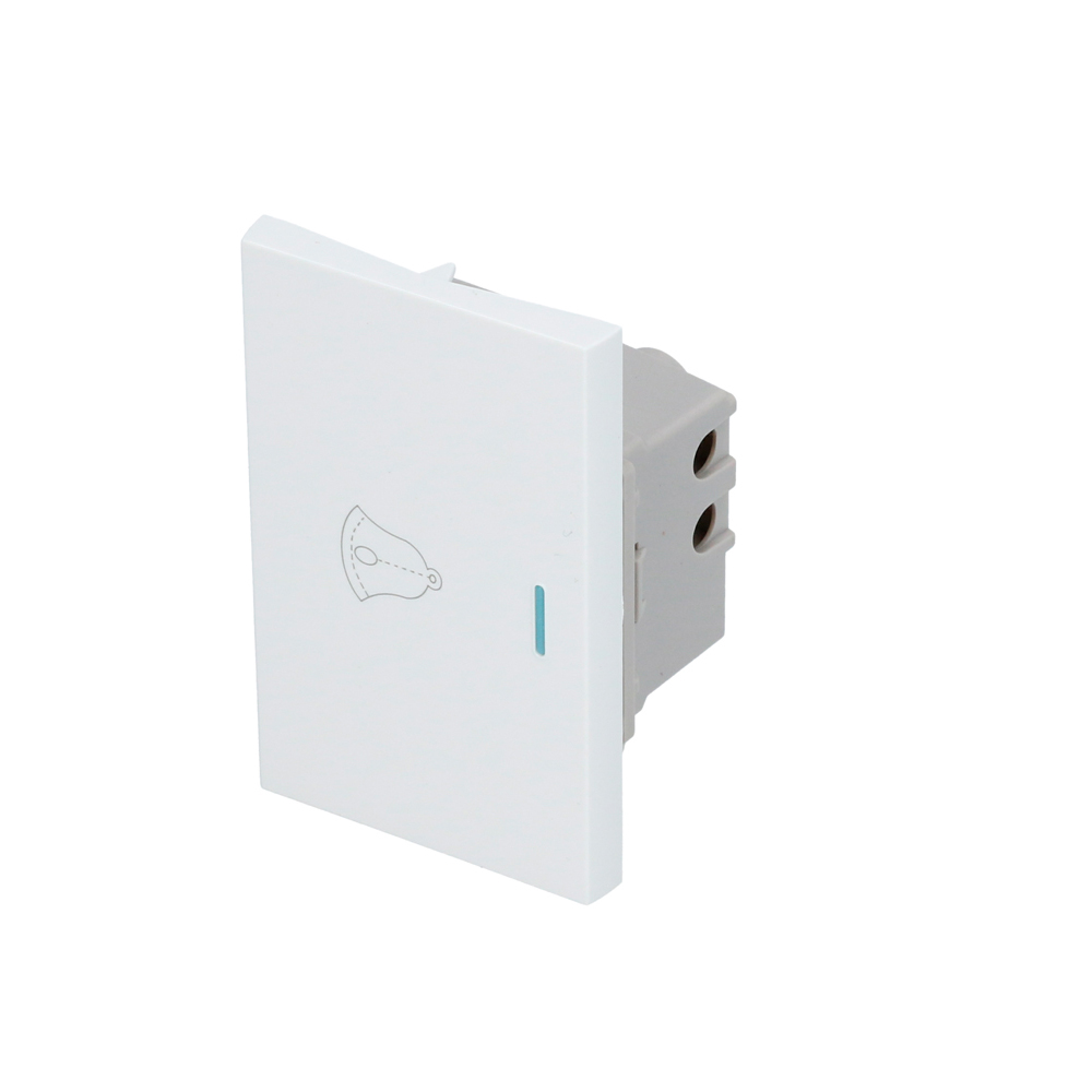 Switch para timbre, línea Premium, color blanco