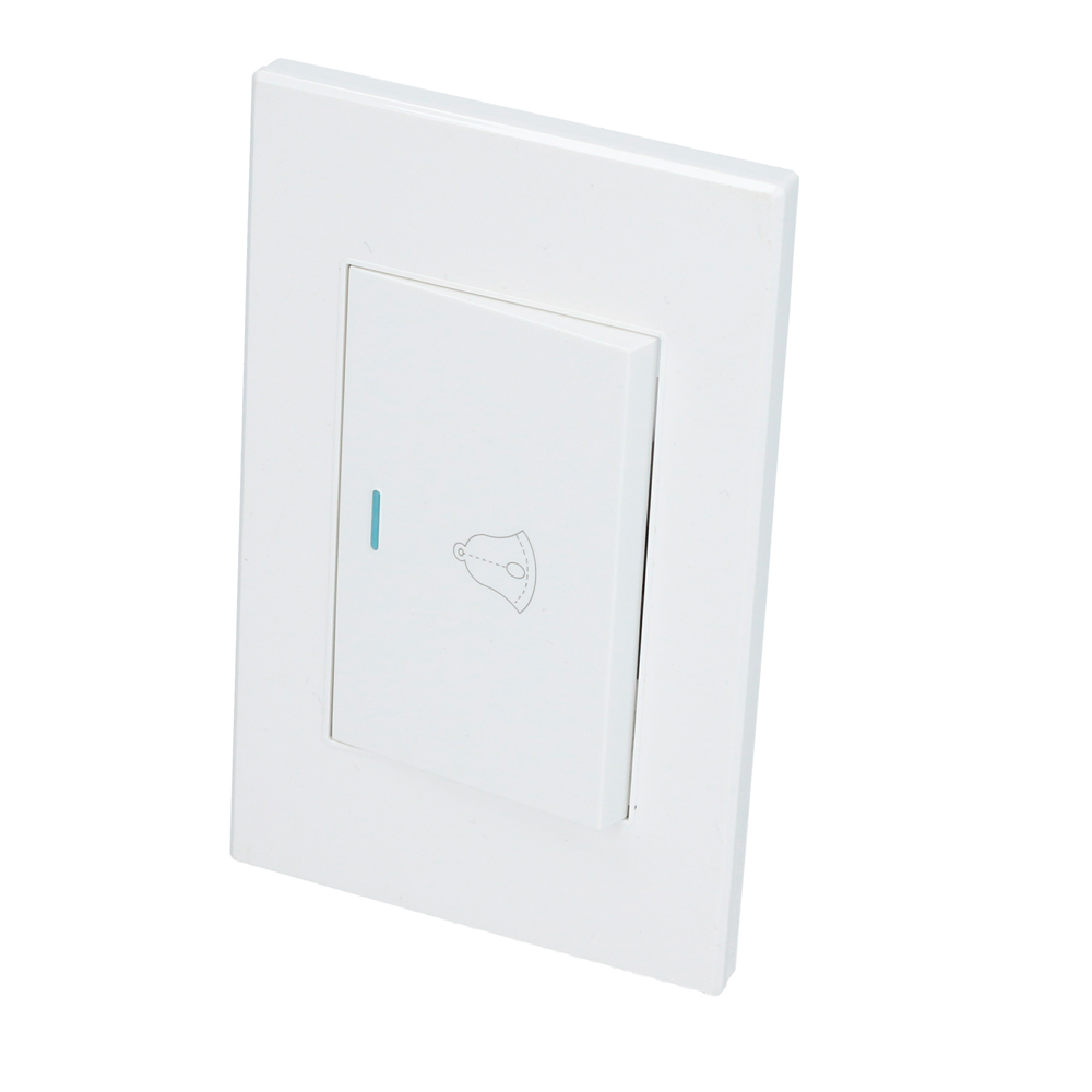 Placa para timbre 1/1, línea Premium, color blanco
