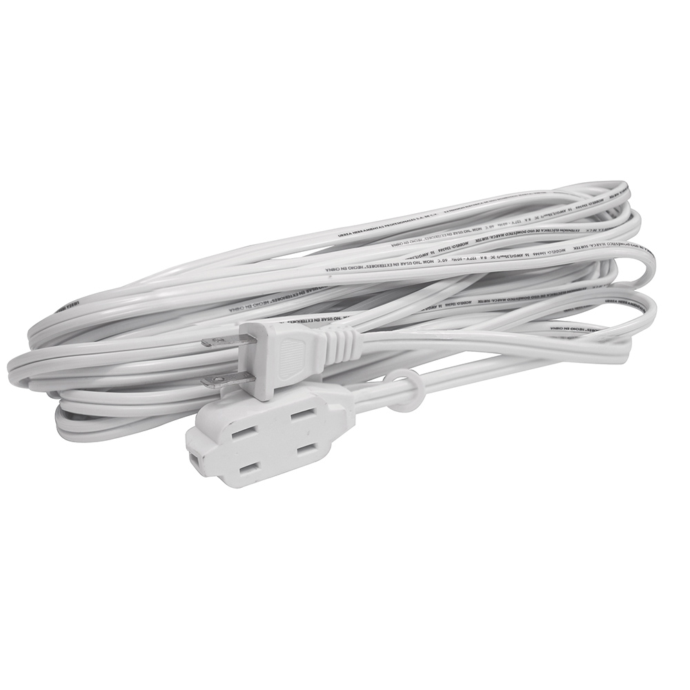 Extensión eléctrica doméstica color blanco, 6 m