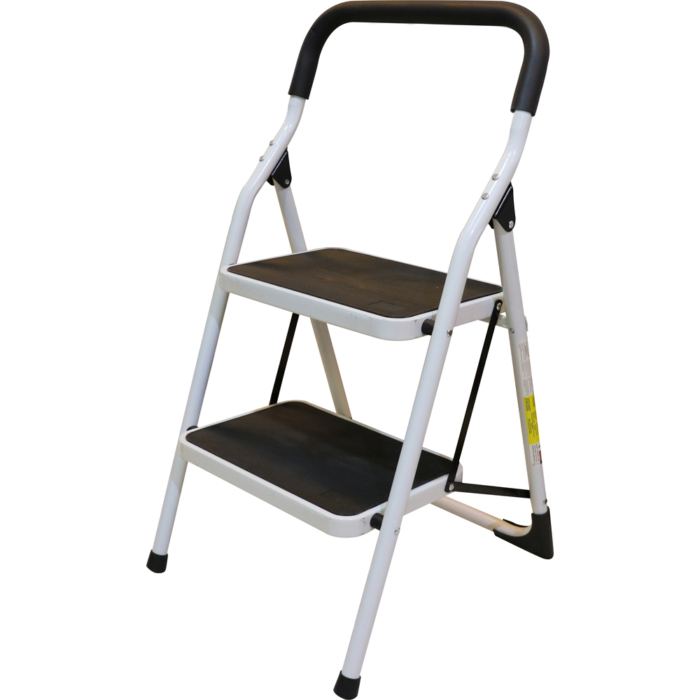 Escalera plegables tipo taburete de acero con 2 peldaños