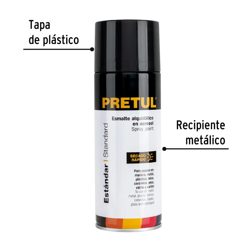 [AES403] Pintura en aerosol 400 ml color negro mate