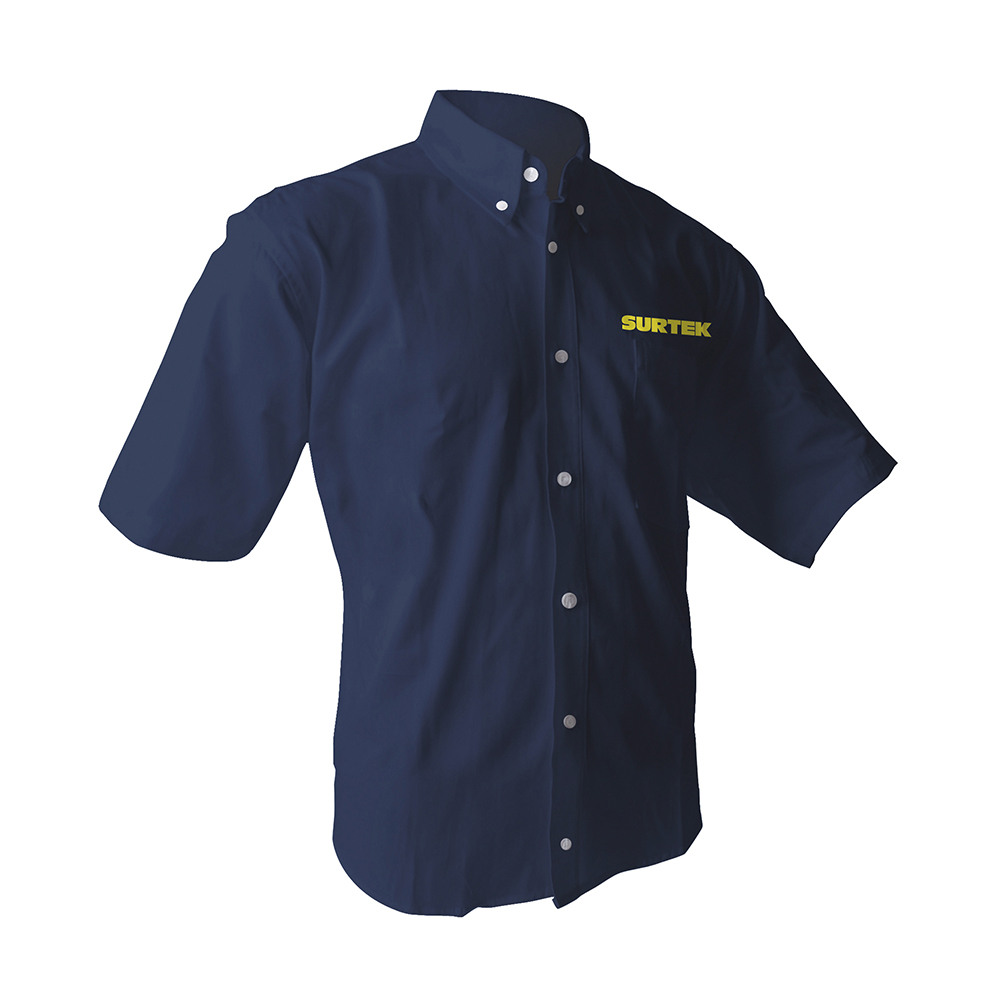 Camisa de manga corta para caballero, color azul talla L