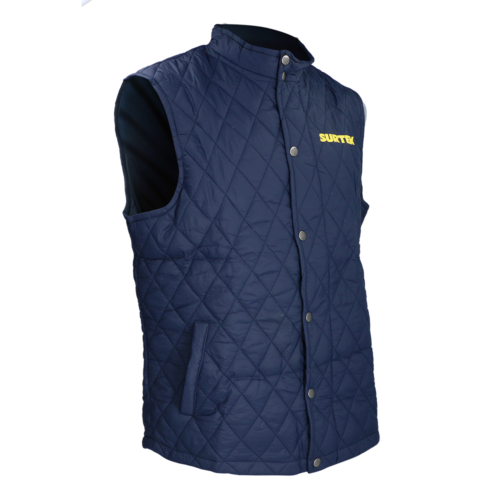 Chaleco capitonado color azul talla G
