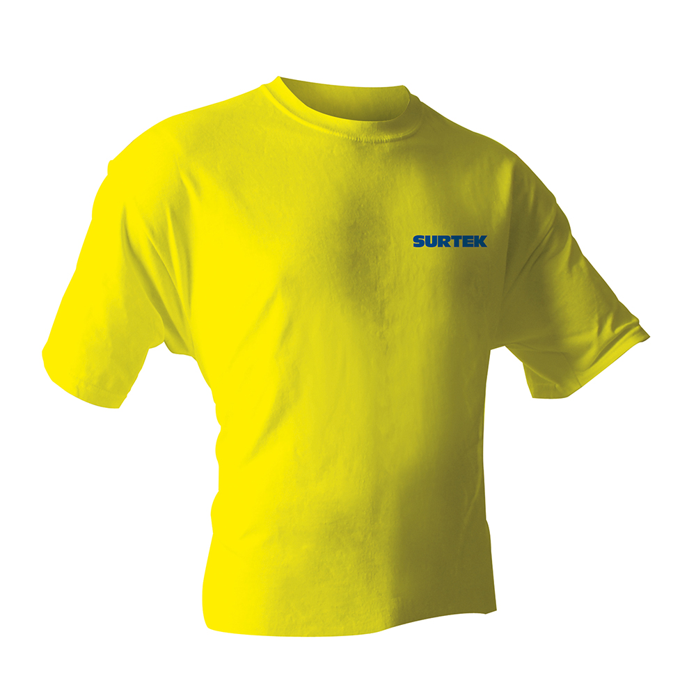 Playera cuello redondo color amarillo talla EG