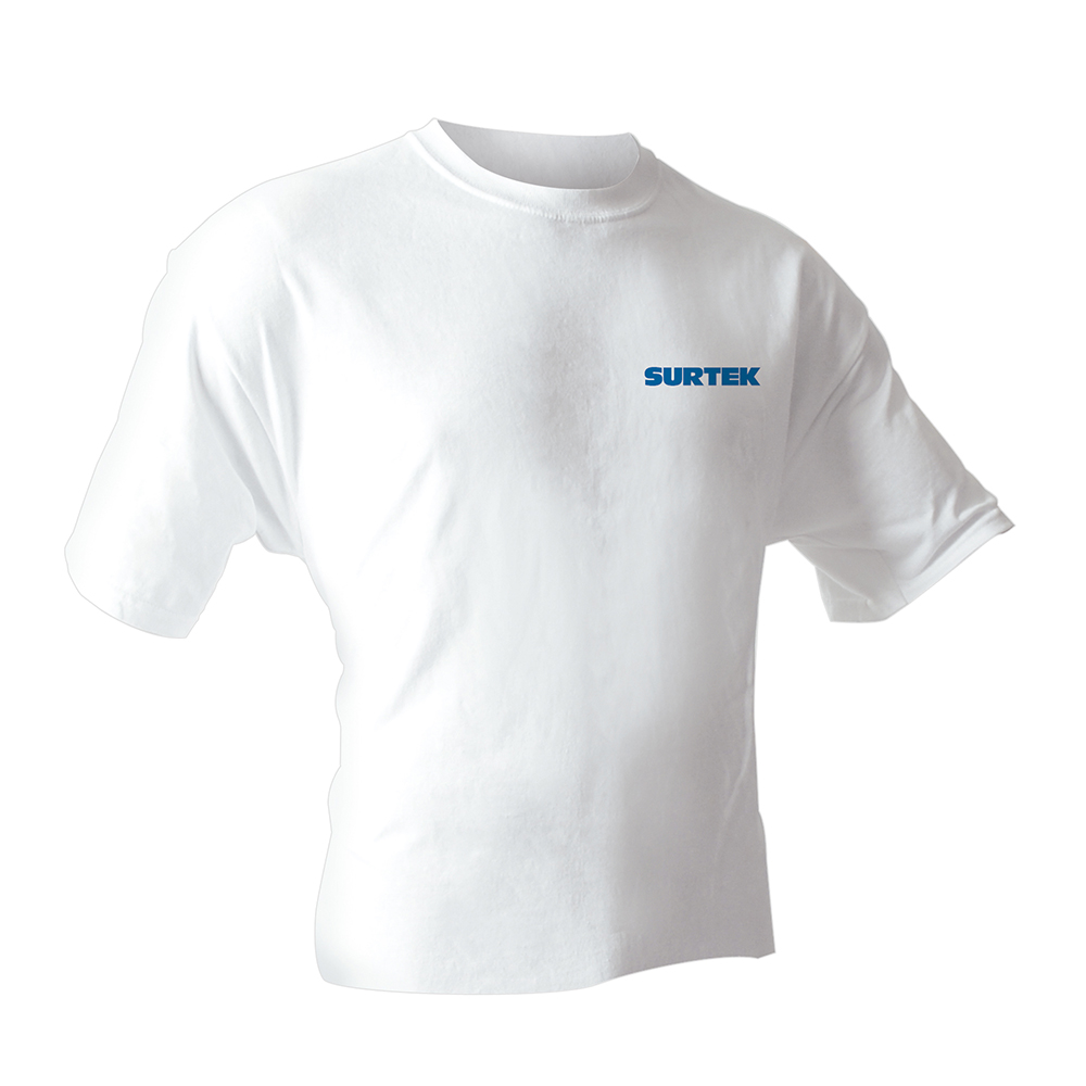 Playera cuello redondo color blanco talla G