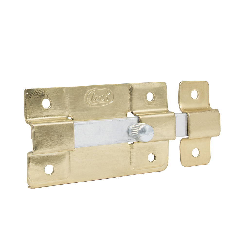 Pasador de sobreponer 8 cm latón brillante