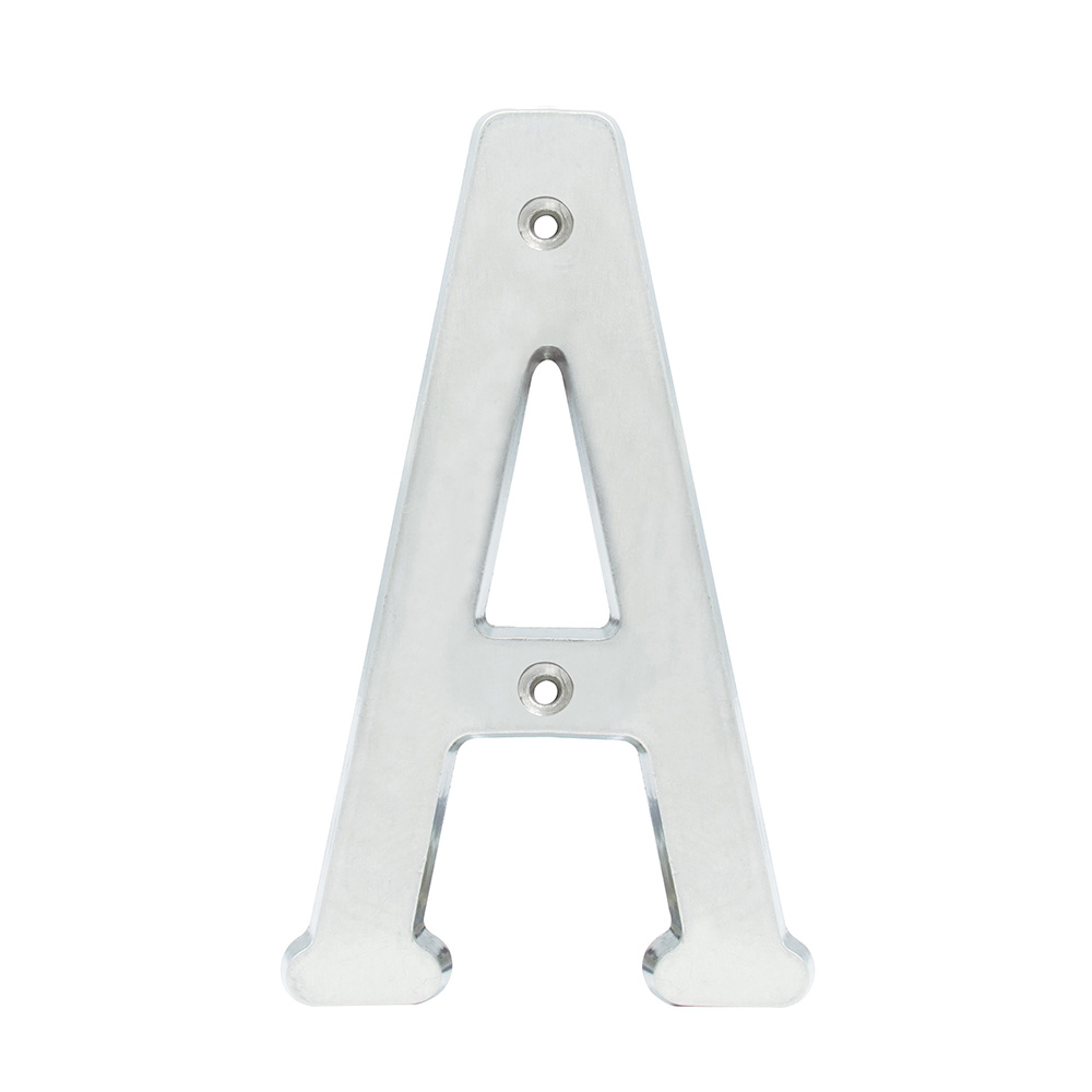 [L701ACS] Letra A slim 4" níquel satinado