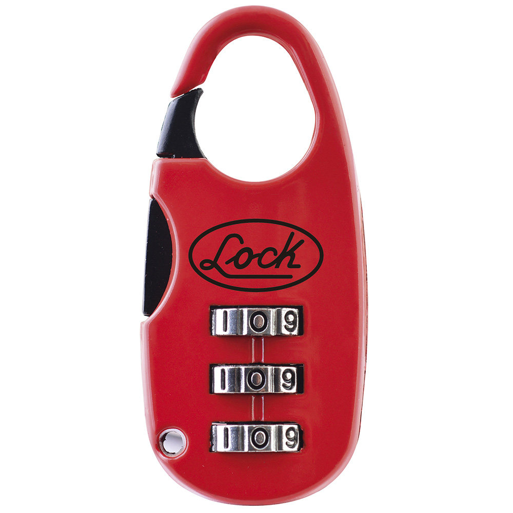 Candado de combinación programable para maleta, rojo, 25 mm
