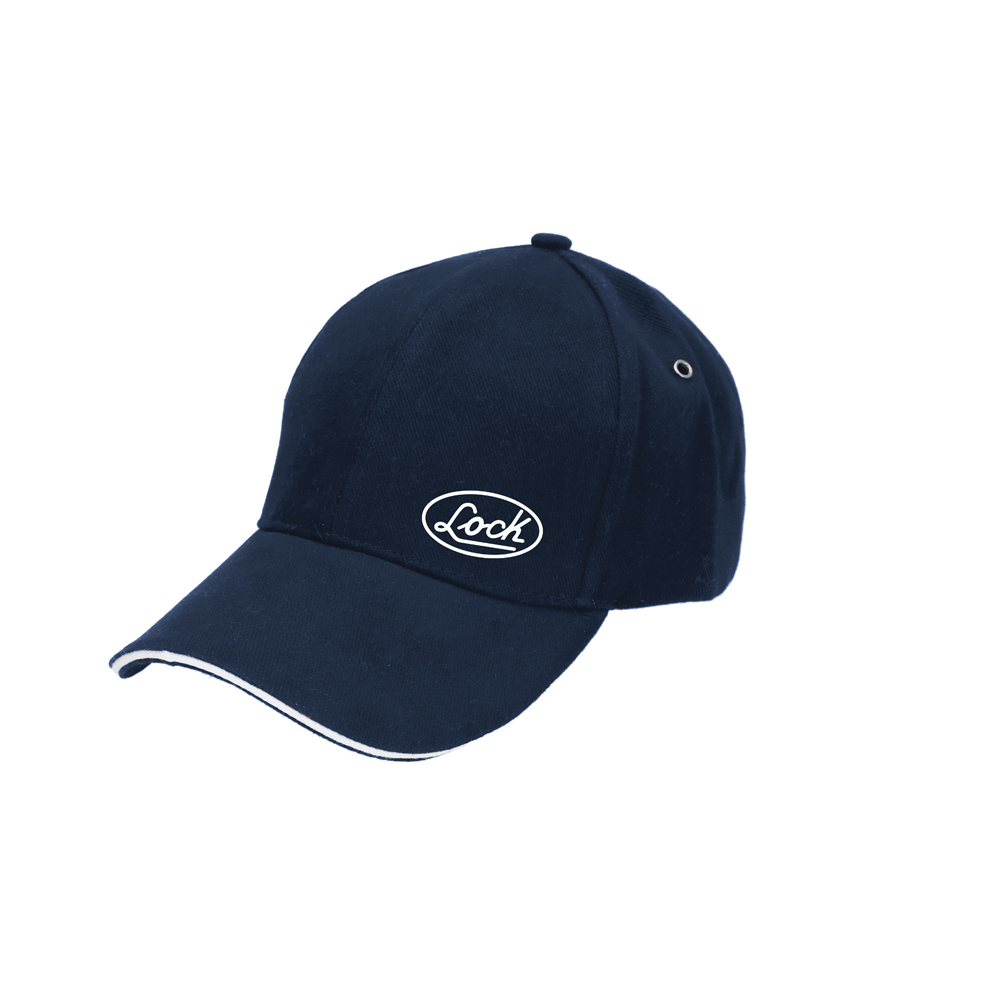 Gorra con bies color azul