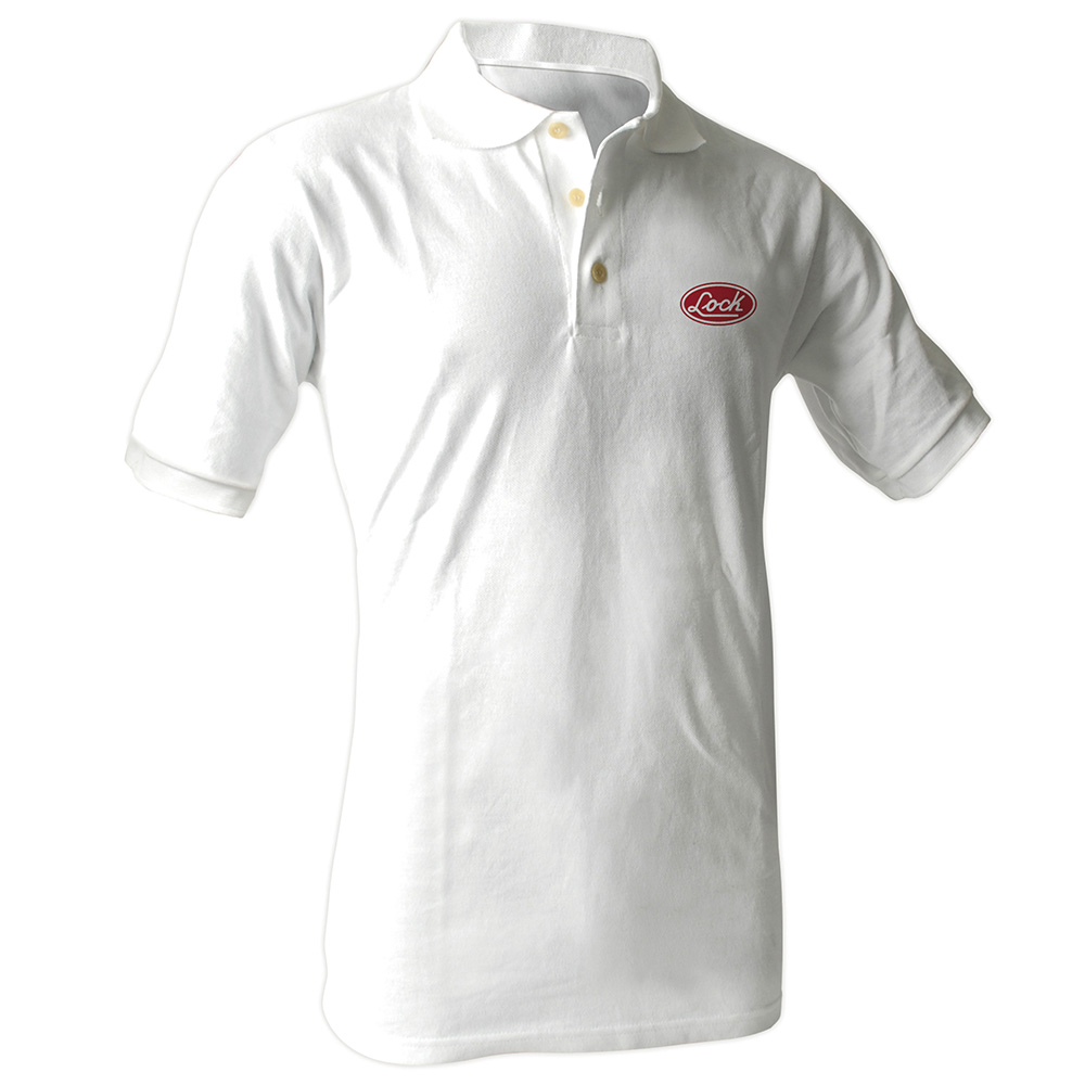 [LPOBL] Playera tipo polo para caballero, color blanco talla L