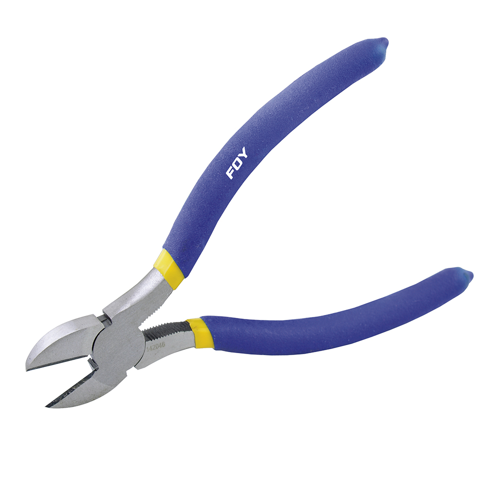 Pinza con mango con doble plastisol para electricista de 6", corte diagonal