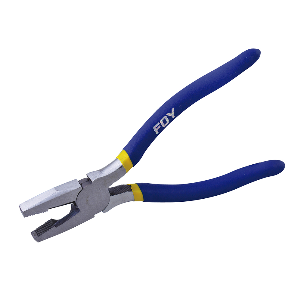 Pinza con mango con doble plastisol para electricista de 7", corte lateral
