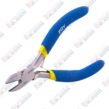[142222] Mini pinza con mango de vinil para electrónica de 4-5/16", corte diagonal