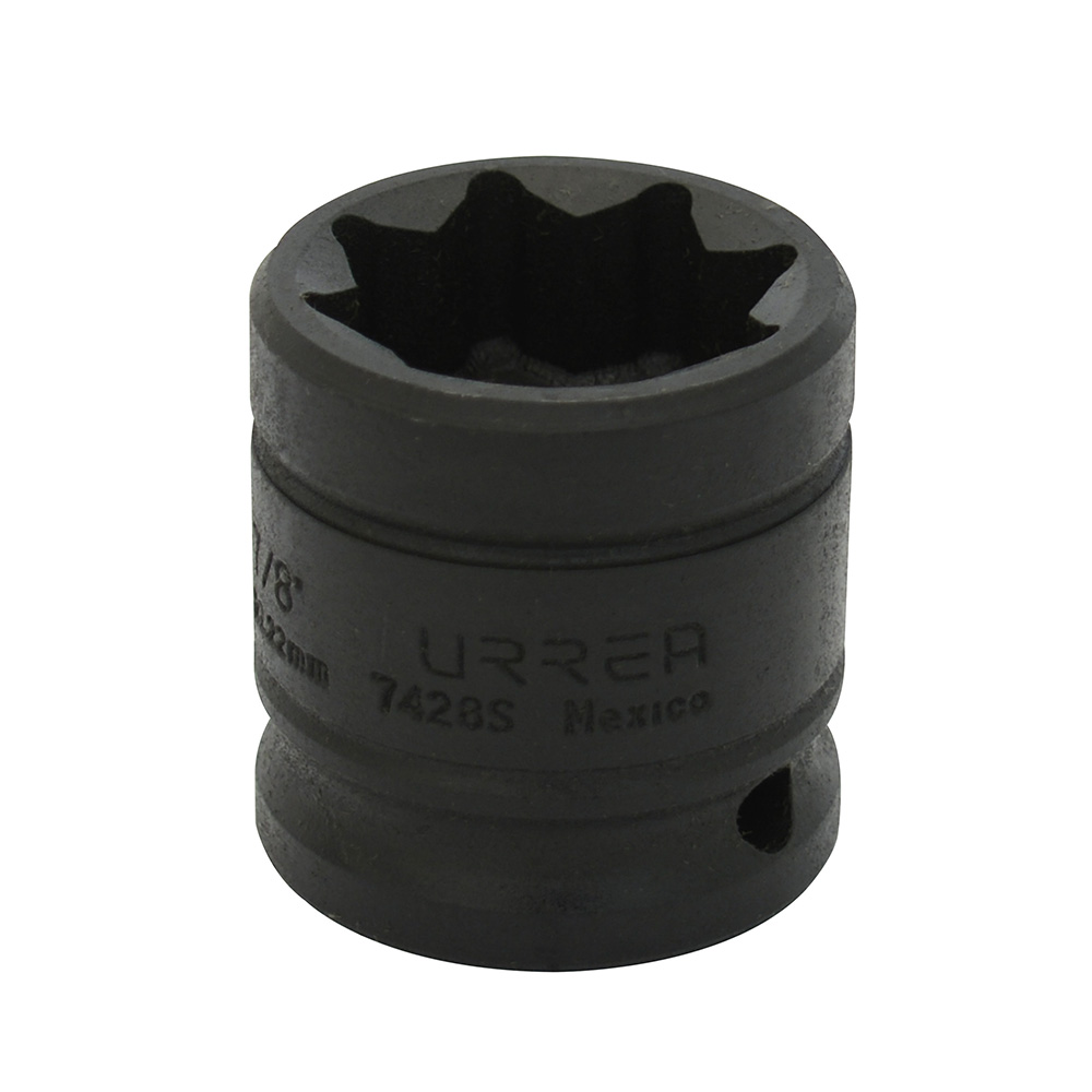 Dado de impacto cuadro de 1/2", 8 puntas, en pulgadas, 7/8"