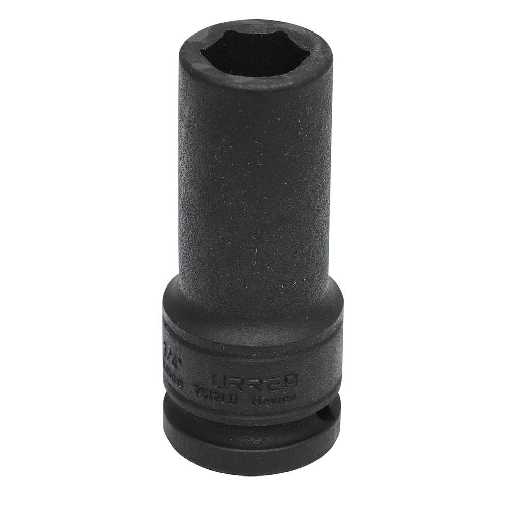 [7512LD] Dado de impacto largo pared delgada cuadro de 3/4", 6 puntas, en pulgadas, 3/4"