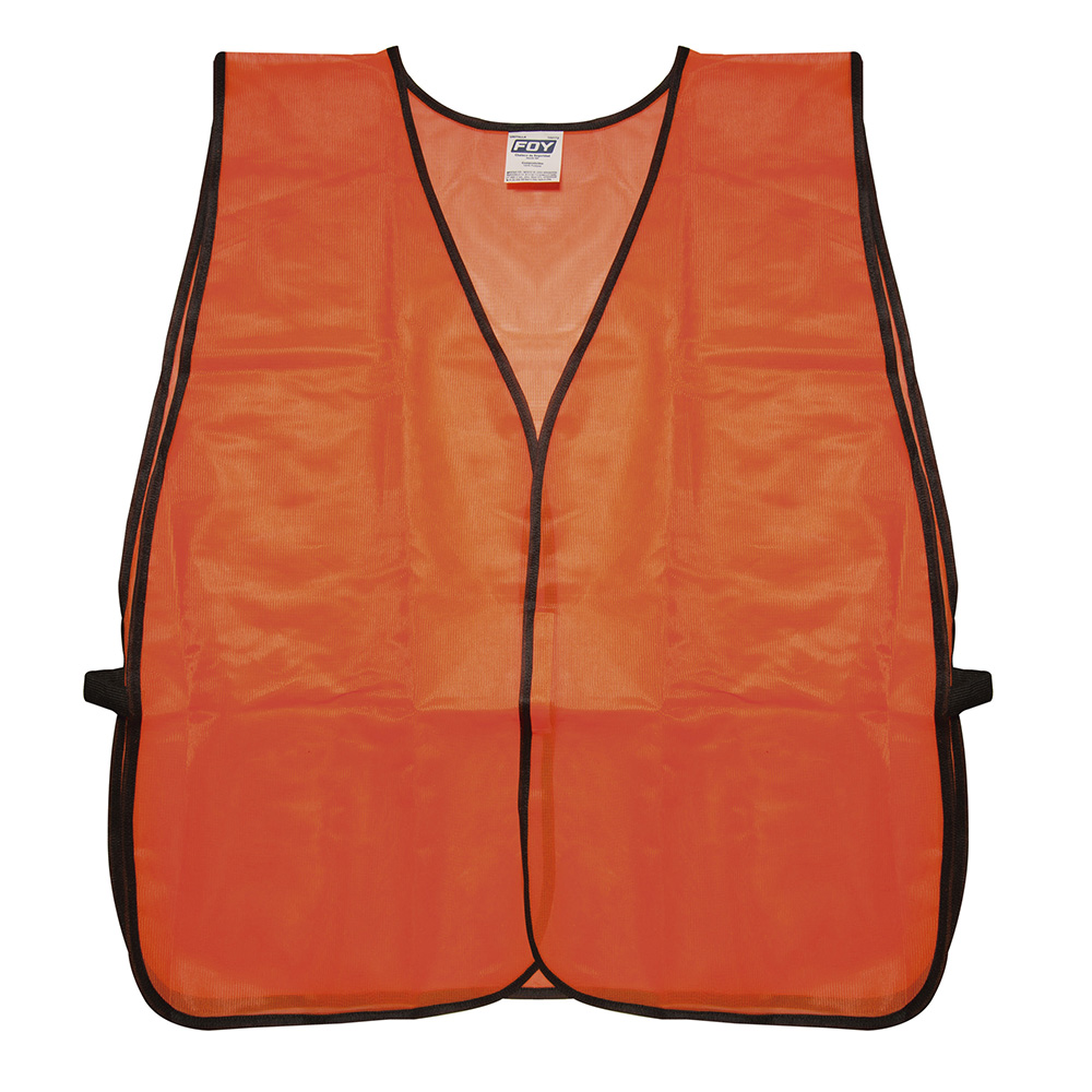 Chaleco de seguridad de malla de poliéster para uso de día naranja unitalla