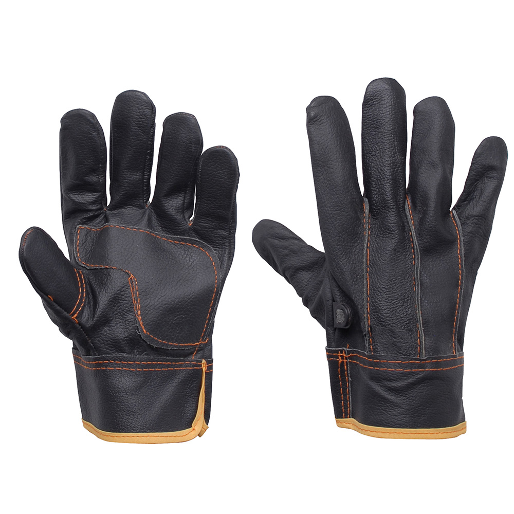 Guantes tipo operador de piel de vacuno unitalla