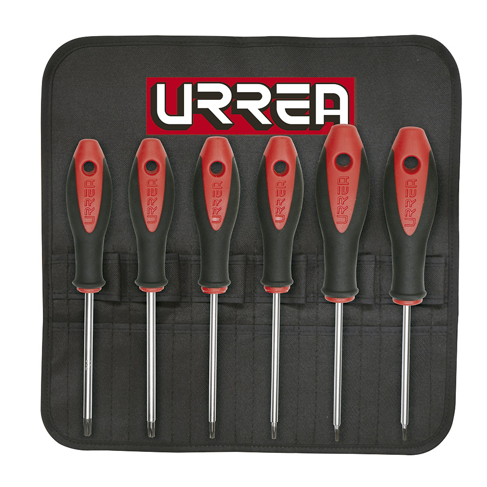 Juego de destornilladores con mango bimaterial punta Torx, 6 piezas