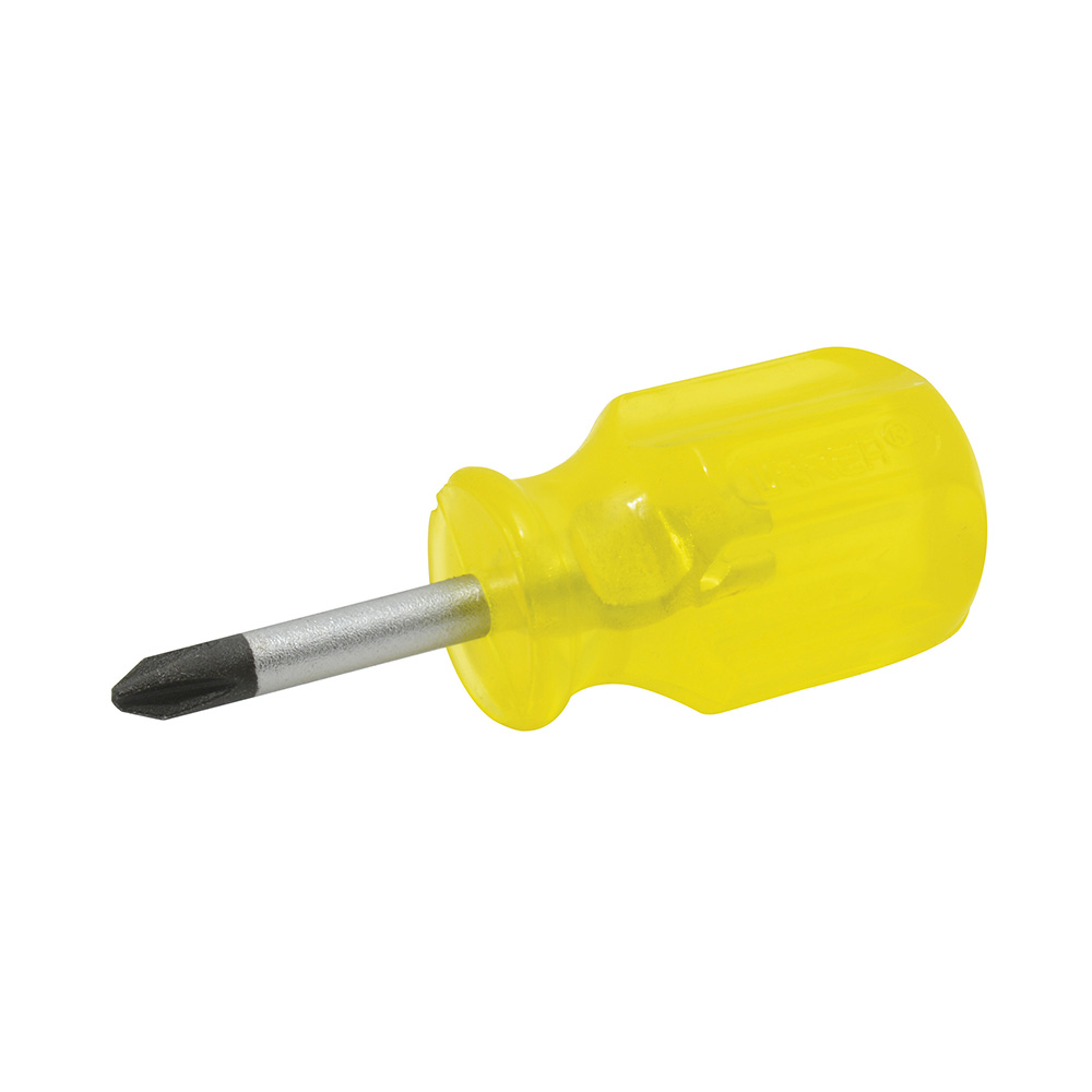 Destornillador con mango ámbar, punta Phillips tipo trompo barra redonda #2 x 1-3/8"