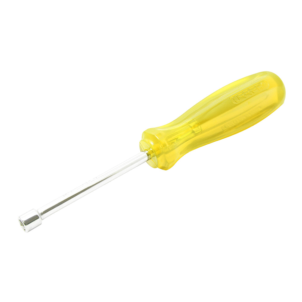 Destornillador con mango ámbar color amarillo, de caja en pulgadas 5/16" x 3"