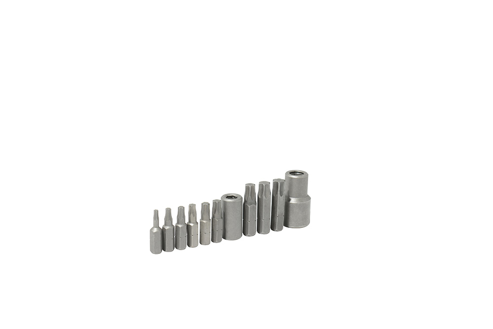 Juego de puntas Torx hexágono de 3/8" con adaptador, 11 piezas