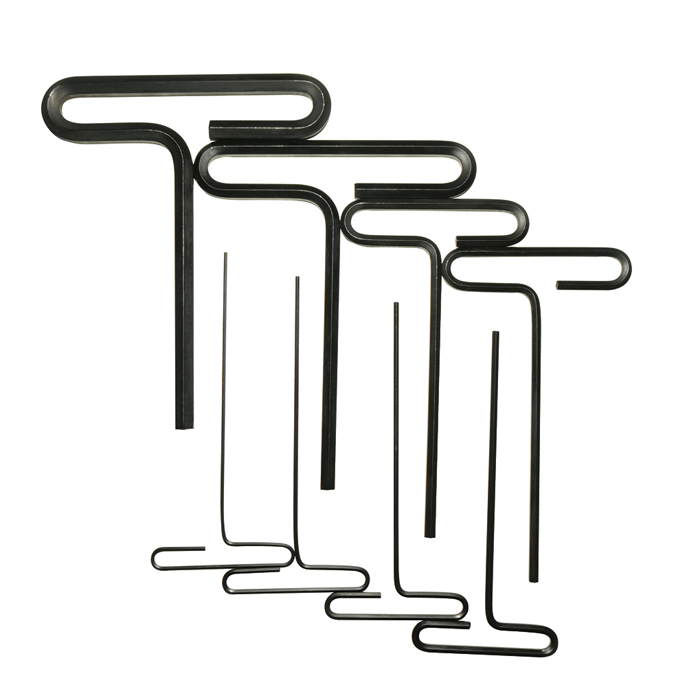 Juego de 8 llaves hexagonales cortas tipo "T", métricas