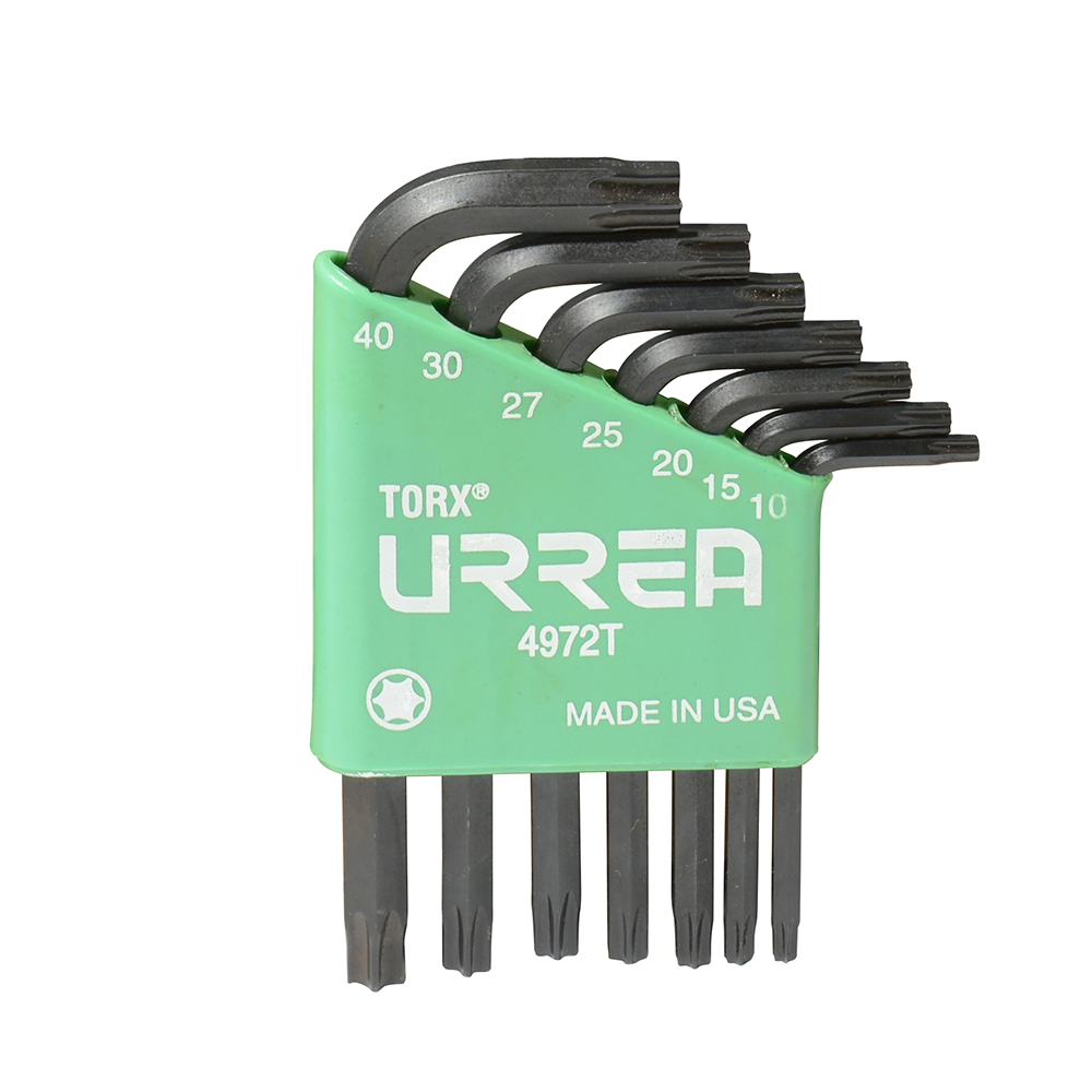 Juego de 7 llaves hexagonales tipo "L", Torx