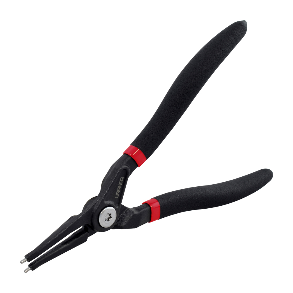 Pinza con mango de vinil para anillos de retención forjadas tipo externo ángulo de 0°