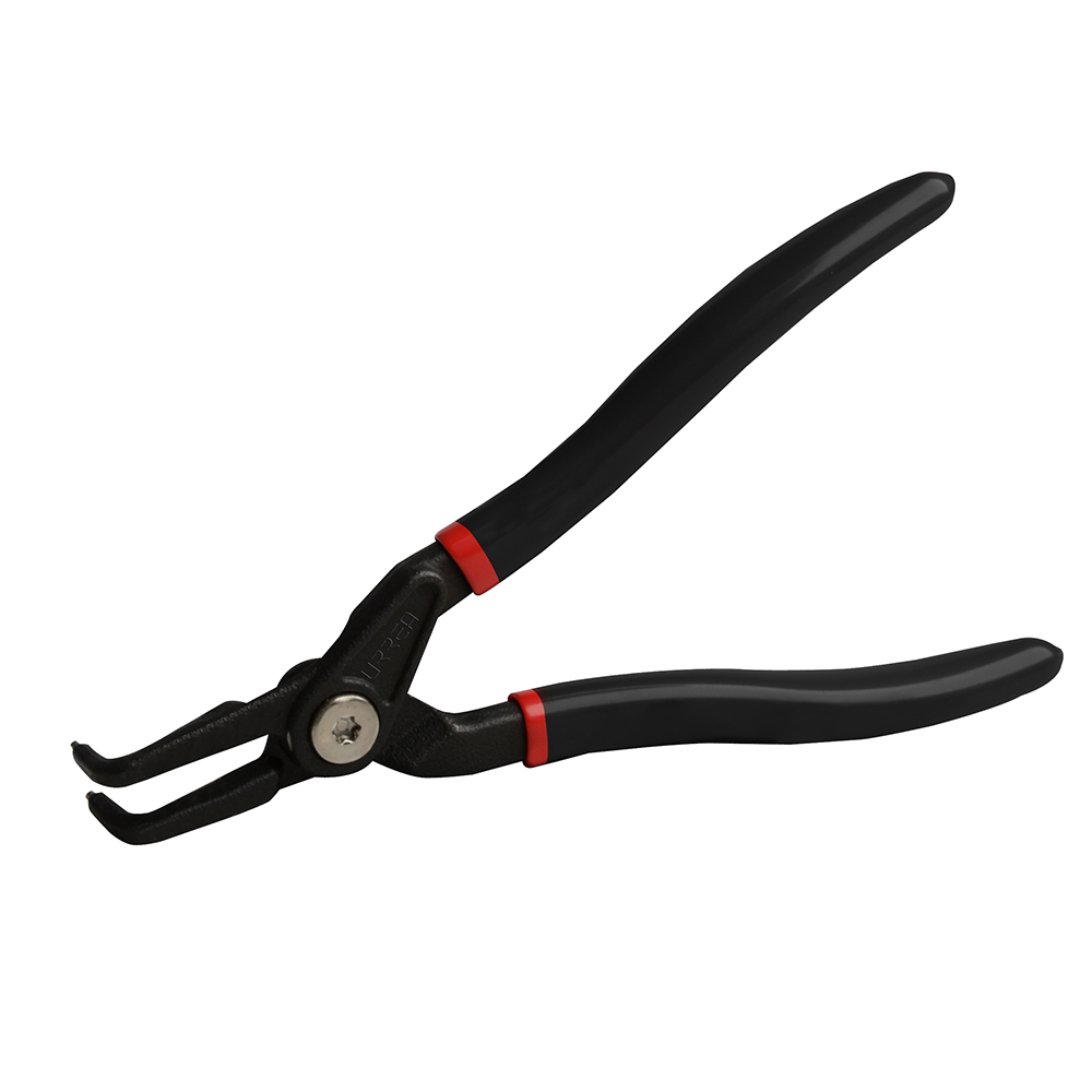 Pinza con mango de vinil para anillos de retención forjadas tipo externo ángulo de 9°