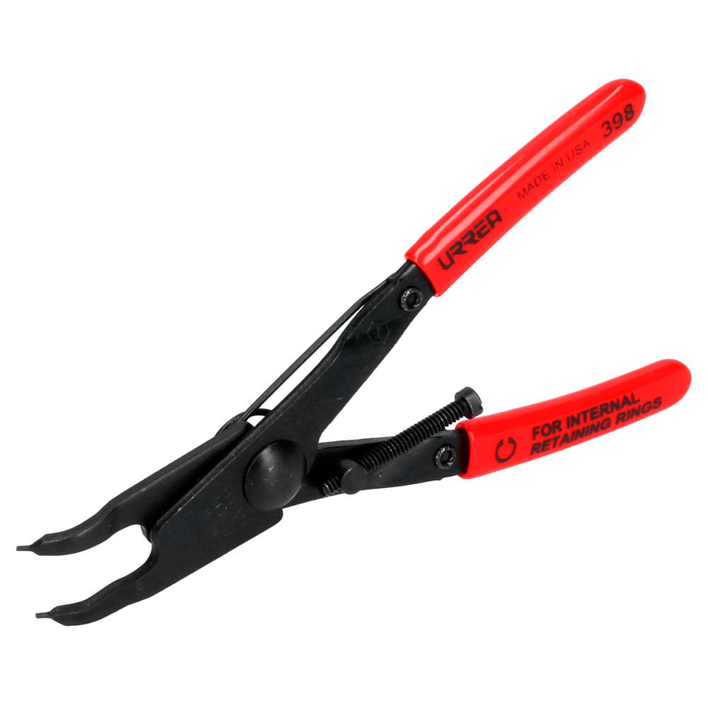 Pinza con mango rubber grip para anillos de retención fijas tipo interno ángulo de 45°