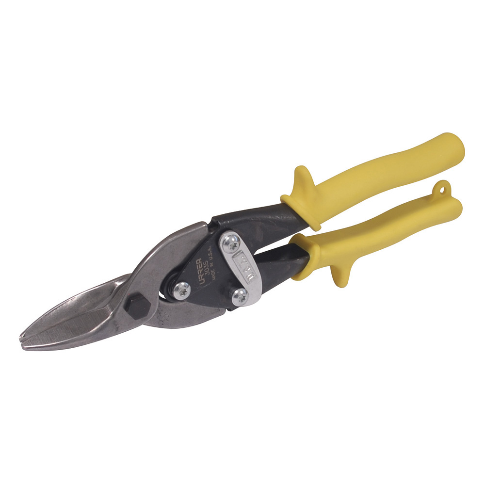 Tijeras con mango rubber grip para hojalatero tipo aviación recta, 10"