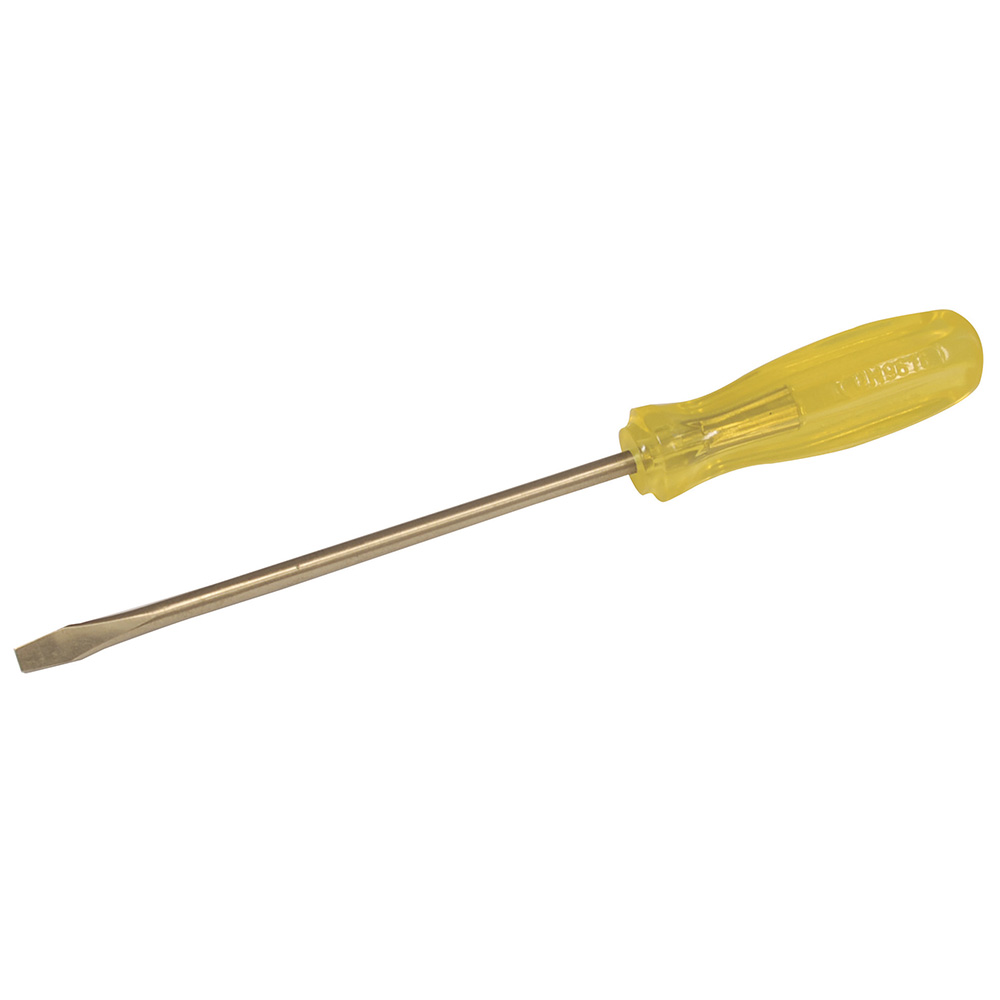 Destornillador de bronce-aluminio antichispa, punta plana de 1/4"