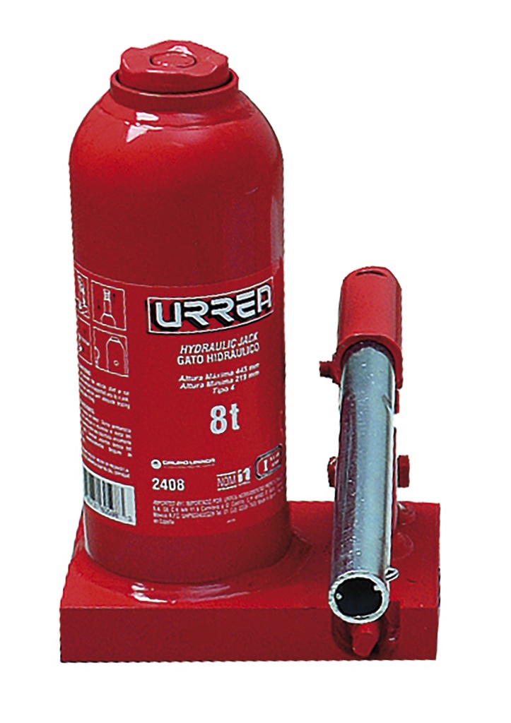Gato hidráulico de botella con palanca telescópica de tres piezas galvanizada, 5 ton