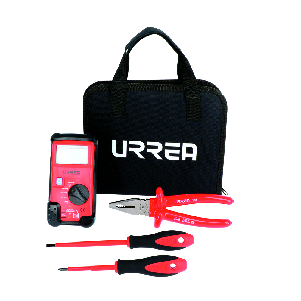 Juego de herramienta con multímetro, 5 piezas