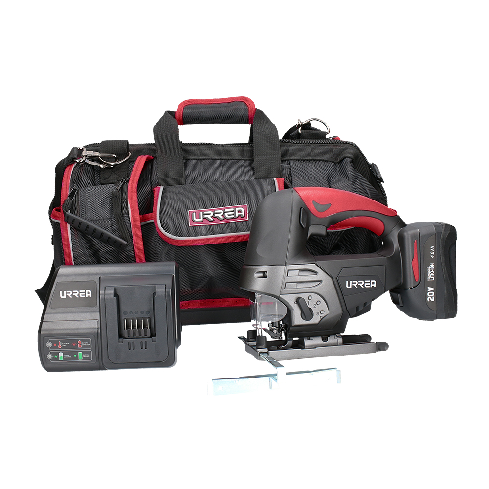 Juego de sierra caladora a batería Li-ion 20 V, 4 piezas