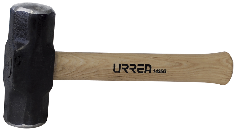Marro octagonal cabeza maquinada con mango de hickory Americano de 12", 3 lb