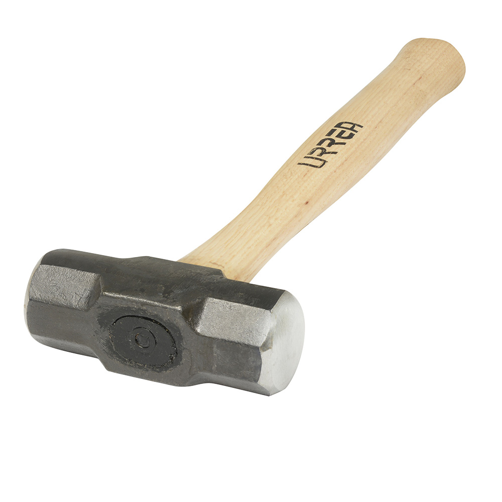 Marro octagonal cabeza maquinada con mango de hickory Americano de 16", 3 lb